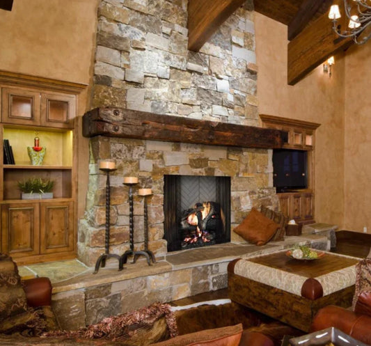 Majestic 50" Radiant Wood Burning Fireplace with Natural Gray Hearth Refractory