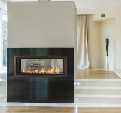 Monessen Artisan 48" Double-Sided See Through Vent Free Natural Gas Linear Fireplace with  IntelliFire Plus Ignition