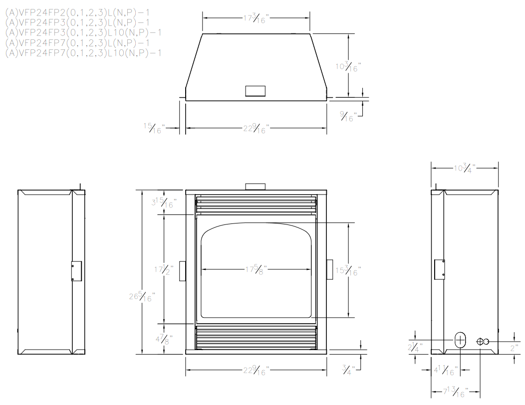 Empire Hearth Vail Premium 24" Vent Free Fireplace Intermittent Pilot with On/Off Switch