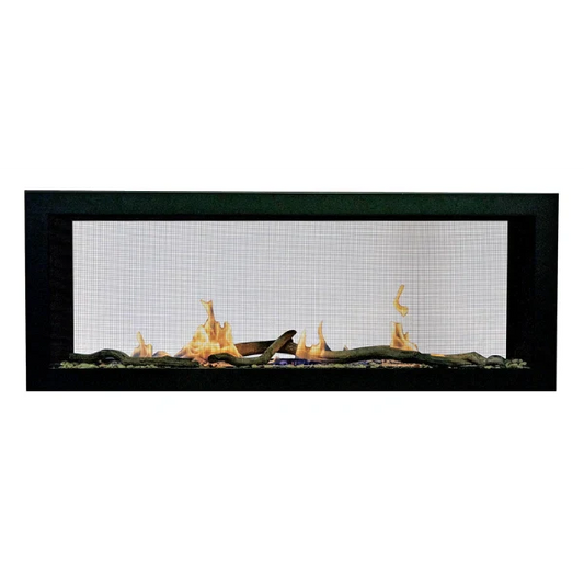 Amantii Sierra Flame Emerson 48" See-Through Natural Gas Slim Linear Gas Fireplace | EMERSON-48-DELUXE-NG