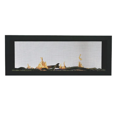 Amantii Sierra Flame Emerson 48" See-Through Natural Gas Slim Linear Gas Fireplace | EMERSON-48-DELUXE-NG