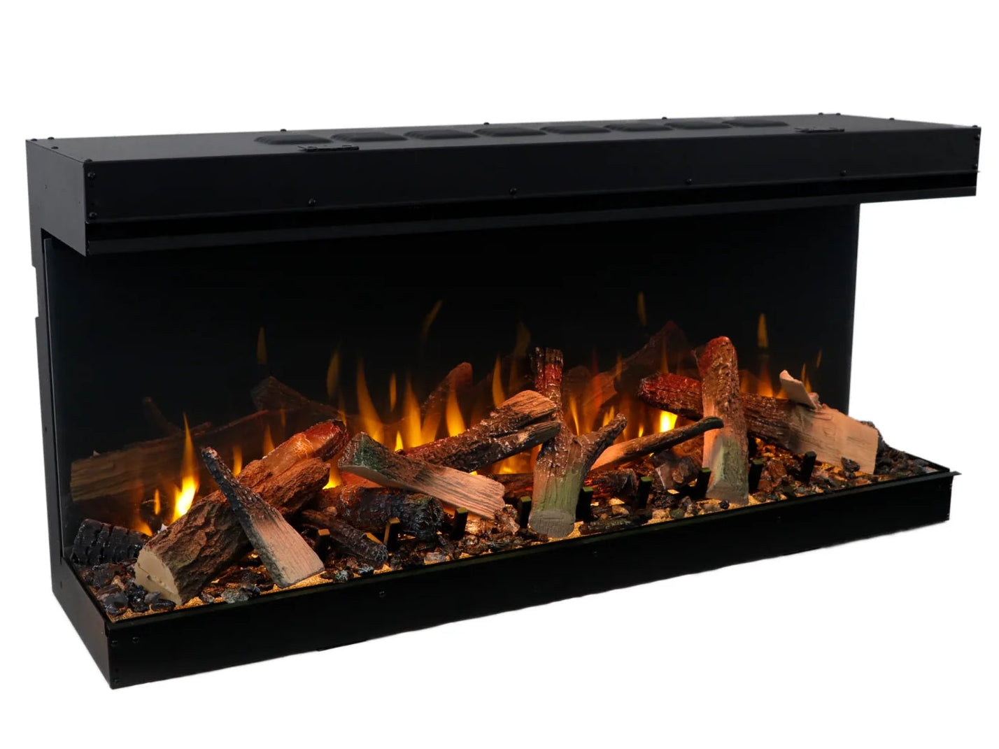 Amantii Fire Ice LumaForest 3-Sided WiFi-Enabled Built-in Electric Fireplacea