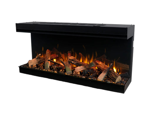 Amantii Fire Ice LumaForest 3-Sided WiFi-Enabled Built-in Electric Fireplacea