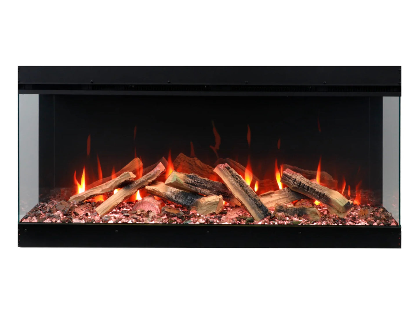 Amantii Fire Ice LumaForest 3-Sided WiFi-Enabled Built-in Electric Fireplacea