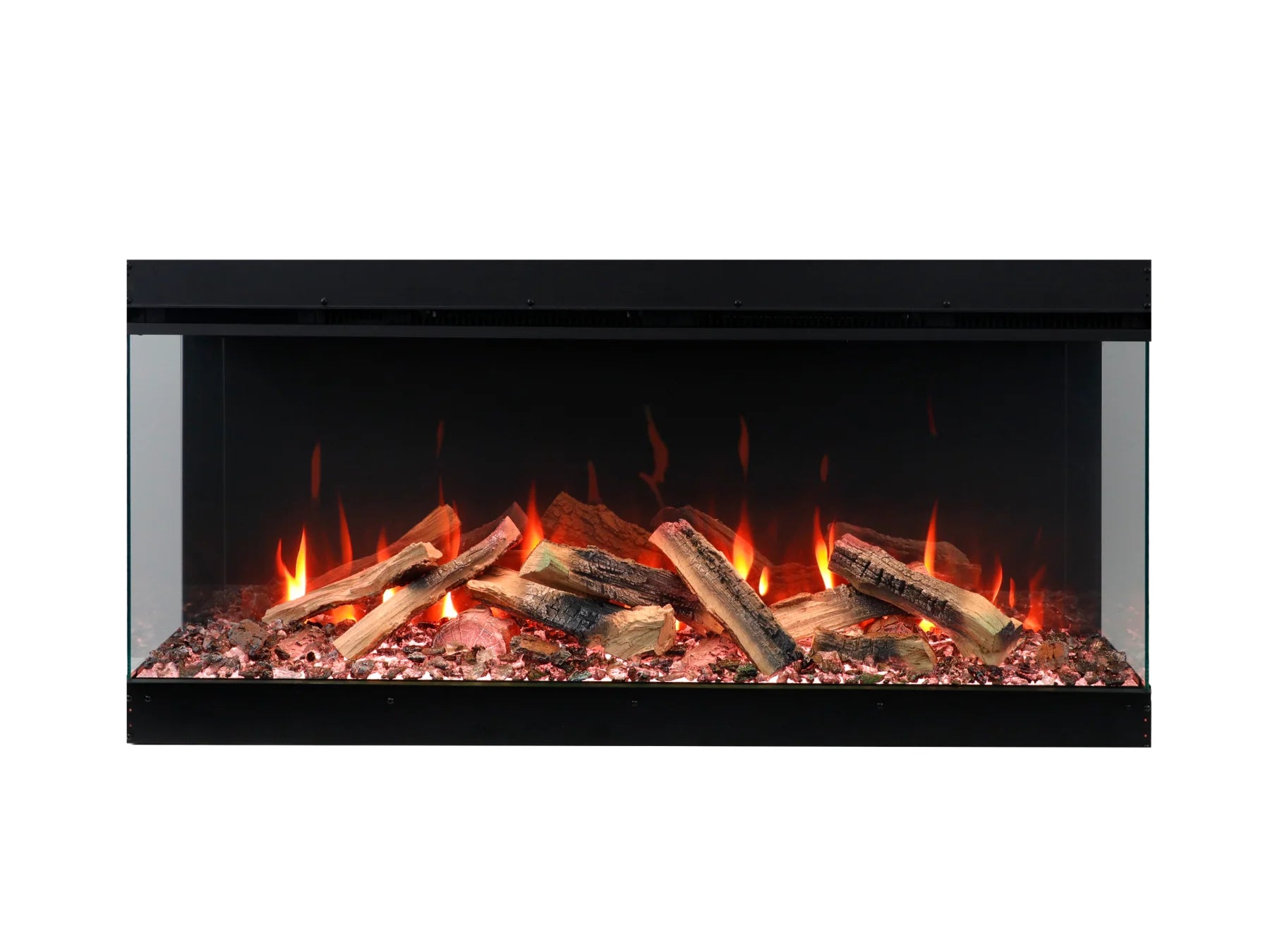Amantii Fire Ice LumaForest 3-Sided WiFi-Enabled Built-in Electric Fireplacea