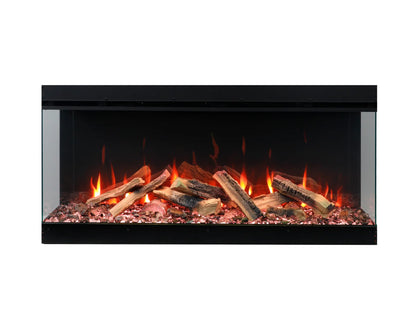 Amantii Fire Ice LumaForest 3-Sided WiFi-Enabled Built-in Electric Fireplacea