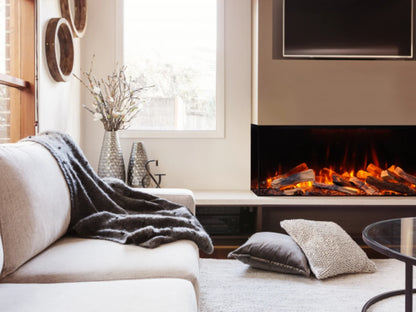 Amantii Fire Ice LumaForest 3-Sided WiFi-Enabled Built-in Electric Fireplacea