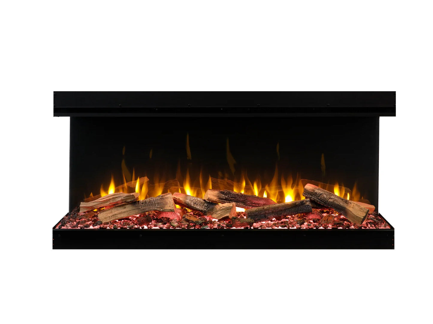 Amantii Fire Ice LumaForest 3-Sided WiFi-Enabled Built-in Electric Fireplacea