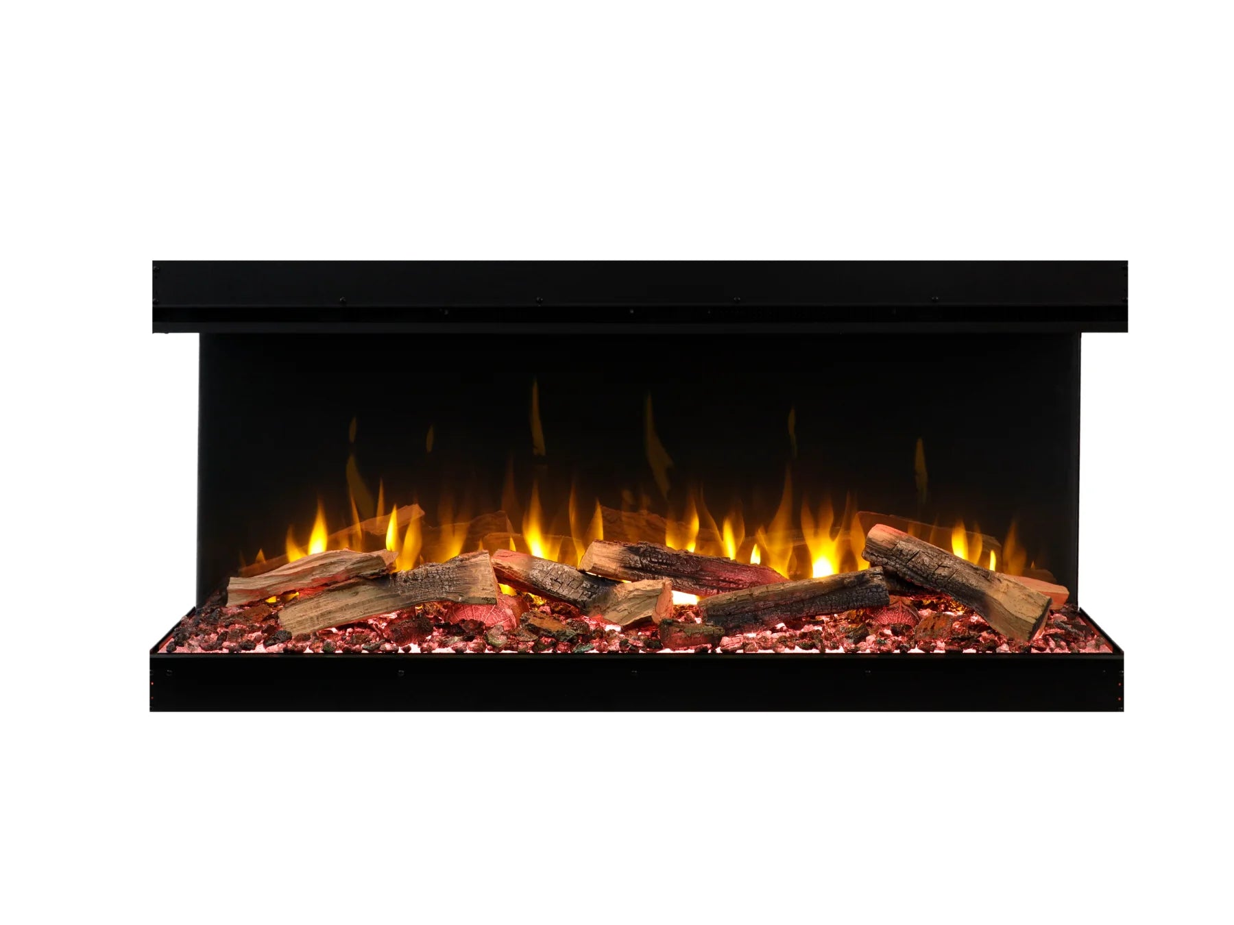 Amantii Fire Ice LumaForest 3-Sided WiFi-Enabled Built-in Electric Fireplacea