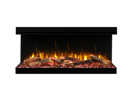 Amantii Fire Ice LumaForest 3-Sided WiFi-Enabled Built-in Electric Fireplacea