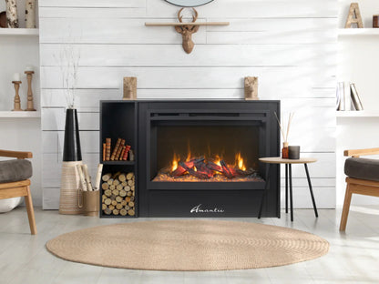 Amantii Fire Ice Rusticstone 30 Indoor Smart Built-in Electric Fireplace