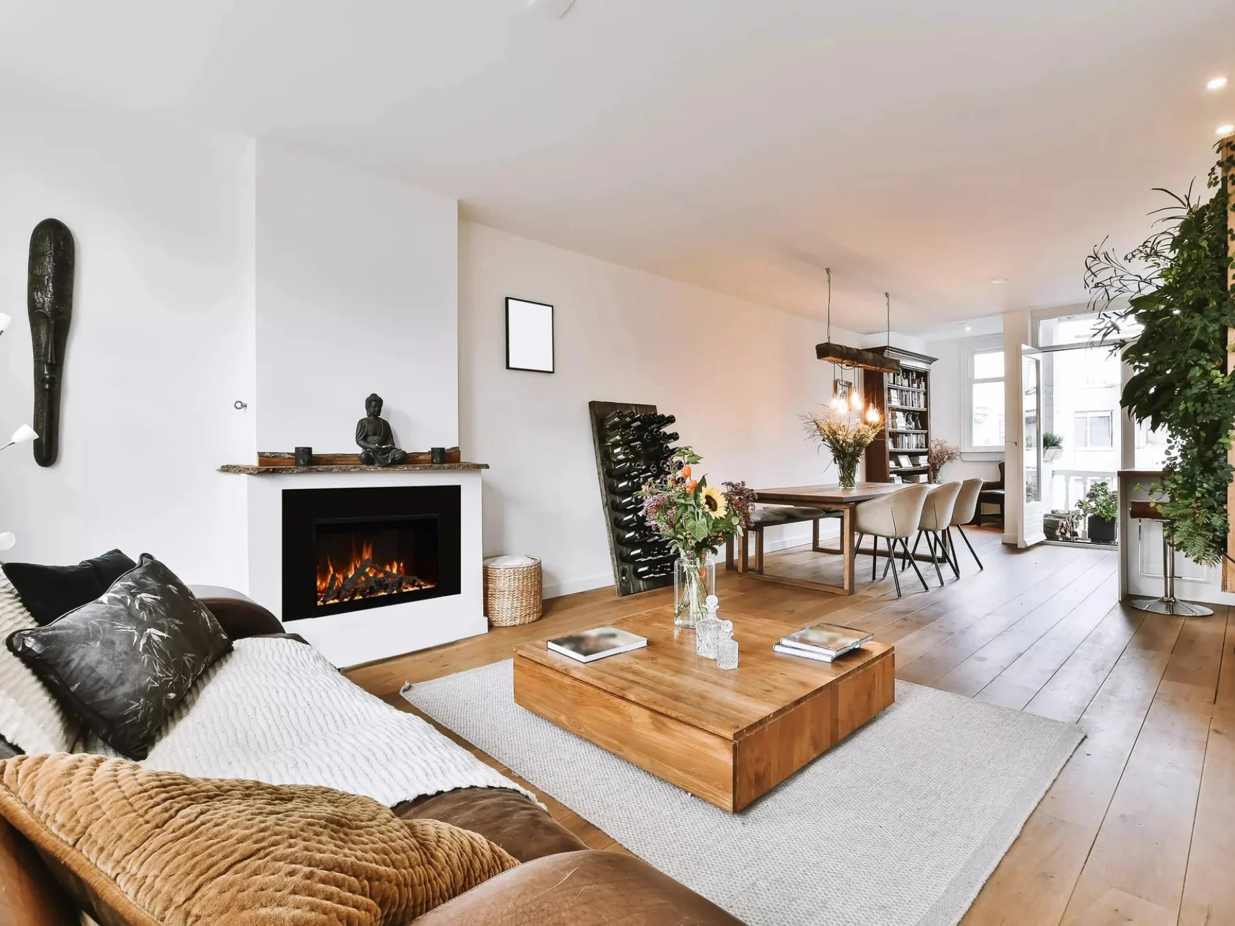 Amantii Fire Ice Rusticstone 30 Indoor Smart Built-in Electric Fireplace