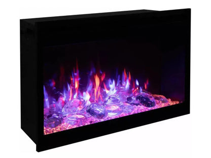Amantii Fire Ice Rusticstone 30 Indoor Smart Built-in Electric Fireplace