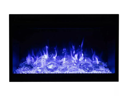 Amantii Fire Ice Rusticstone 30 Indoor Smart Built-in Electric Fireplace