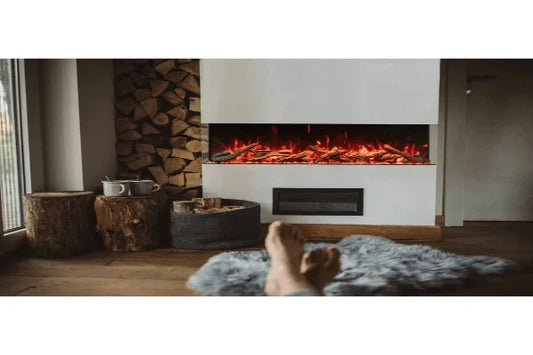 Amantii Tru View Bespoke 55" Indoor Outdoor 3 Sided Electric Fireplace | TRV-55-BESPOKE