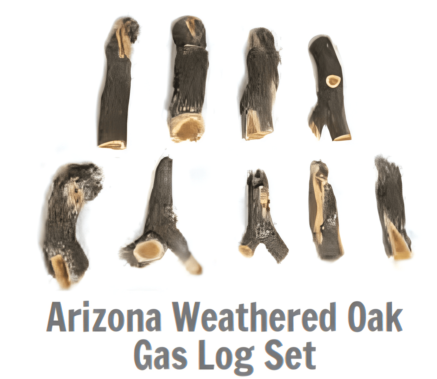 Grand Canyon 18 Inch Outdoor Firepit Arizona Weathered Oak 18/24 - 9 Pc Fire Pit Log Set