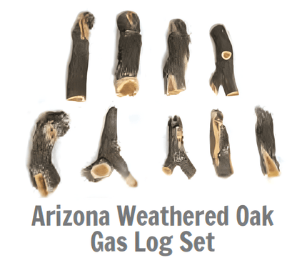 Grand Canyon 18 Inch Outdoor Firepit Arizona Weathered Oak 18/24 - 9 Pc Fire Pit Log Set