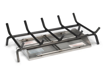 Real Fyre G45-2 Signature 16/19" See-Thru Outdoor Natural Gas Burner w/Stainless Steel Burner Pan