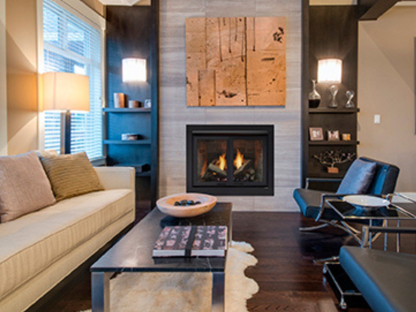 Monessen Attribute 42" Universal Circulating Vent Free Firebox with Radiant Face and Multitonal Brown Reversible Panels