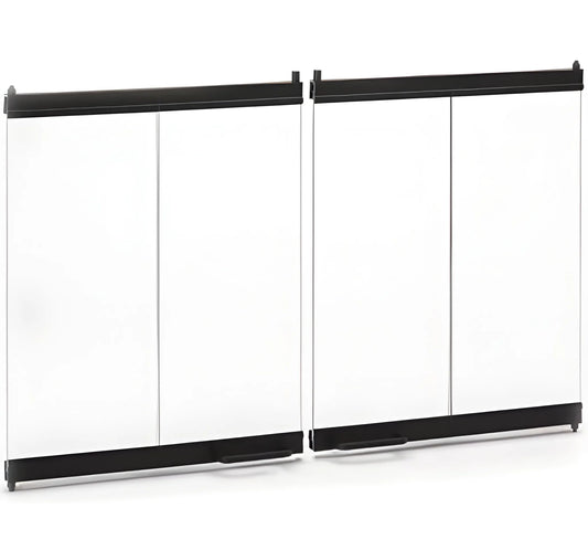 Superior 36" Outdoor Bi-Fold Glass Door with Black Finish for WRE3036 Gas Fireplace