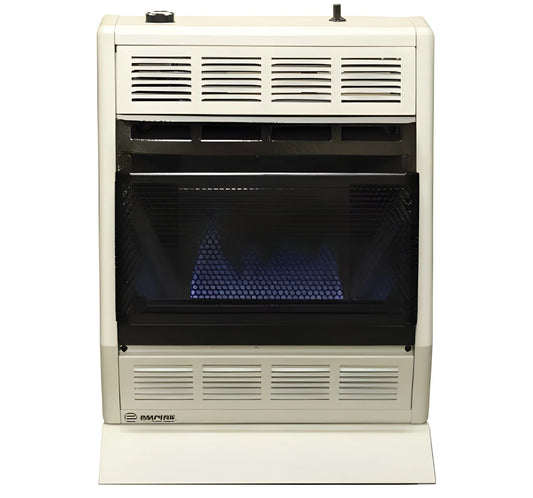 Empire Heater 10" White Modulating Hydraulic Thermostat Control, Liquid Propane Vent Free Blue Flame Heater