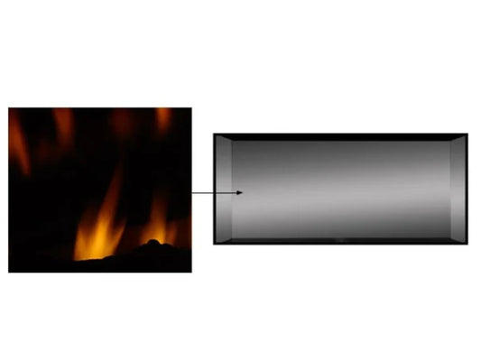 Majestic Reflective Black Ceramic Glass Liner Kit for 72" Echelon II Fireplace
