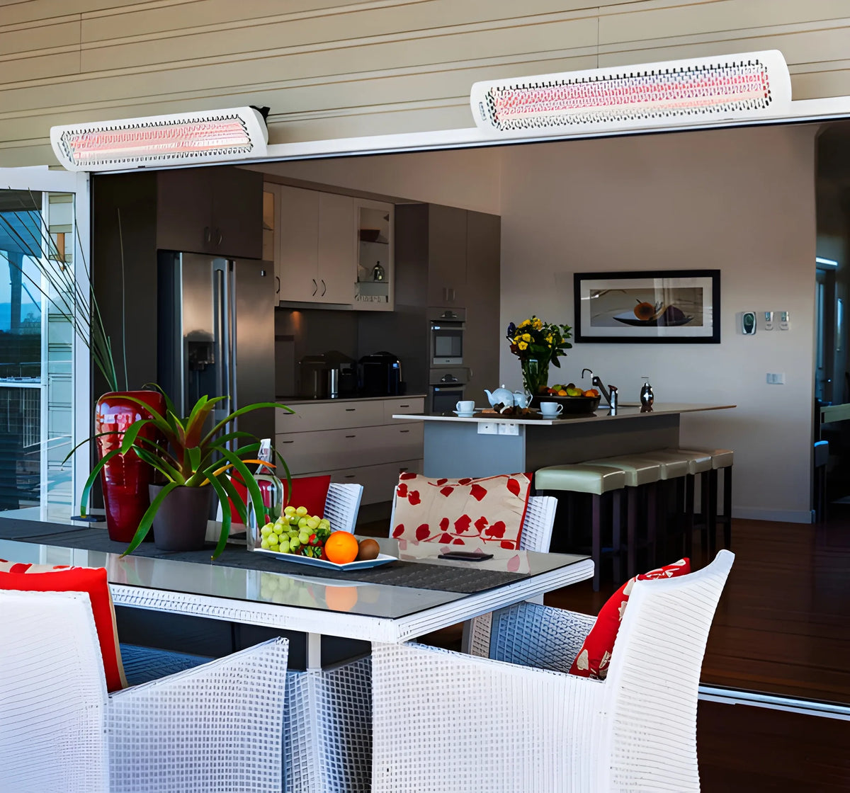 Bromic Heating Tungsten Smart-Heat 44" 4000W Series 277v White Electric Outdoor Patio Heater