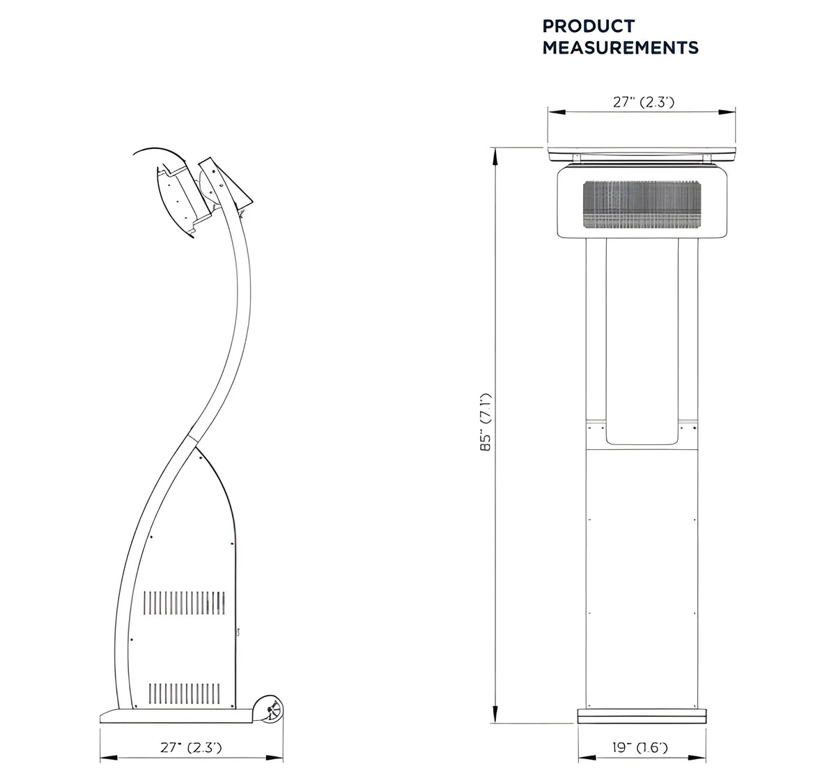 Bromic Heating Tungsten Smart-Heat 27" Propane Gas Portable Outdoor Heater
