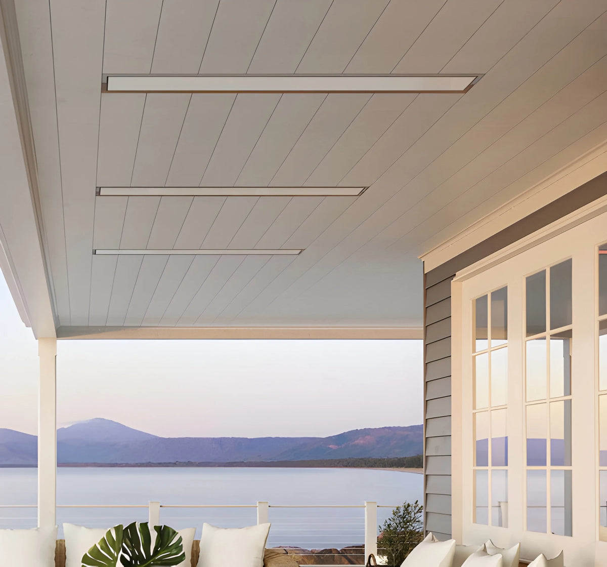 Bromic Heating Platinum Smart-Heat White 33" 2300W Series 220-240v Electric Patio Heater