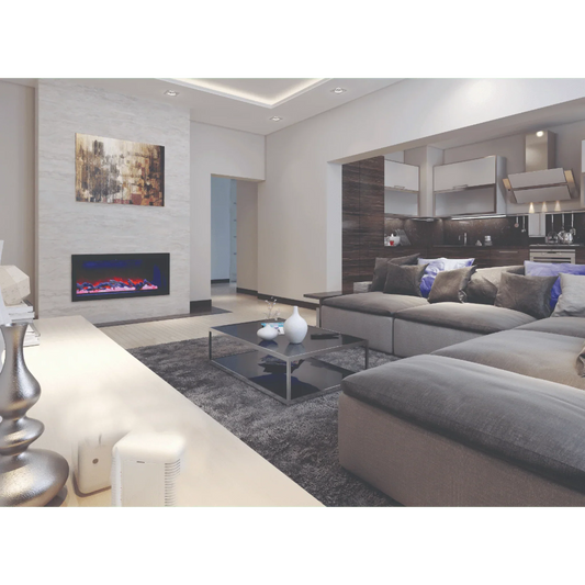 Amantii Panorama Deep 50" Full View Indoor Outdoor WiFi Enabled Smart Electric Fireplace | BI-50-DEEP-OD