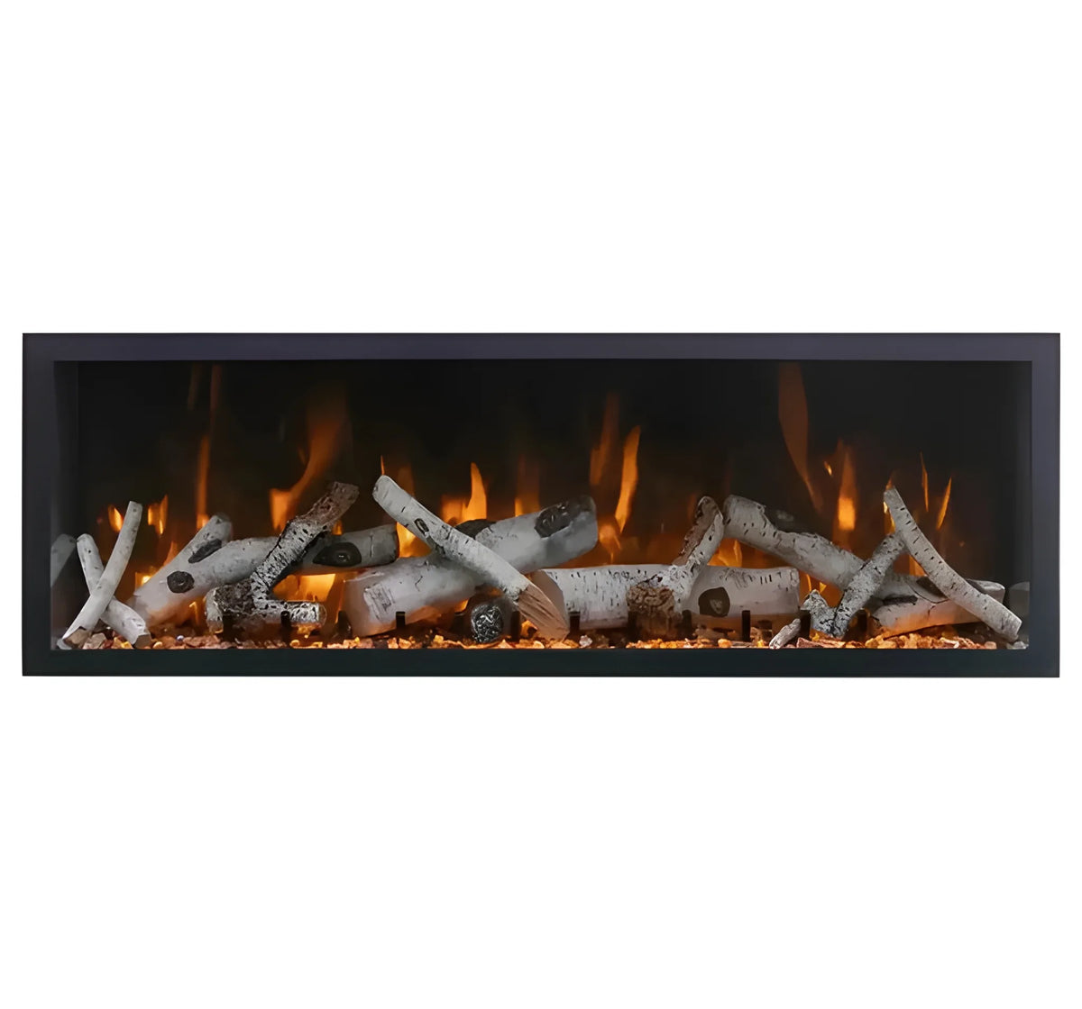 Amantii Panorama Deep & Xtra Tall 40 Inch Built-In Electric Indoor/Outdoor Fireplace