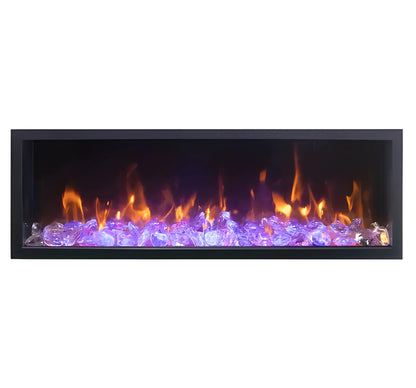 Amantii Panorama Deep & Xtra Tall 40 Inch Built-In Electric Indoor/Outdoor Fireplace
