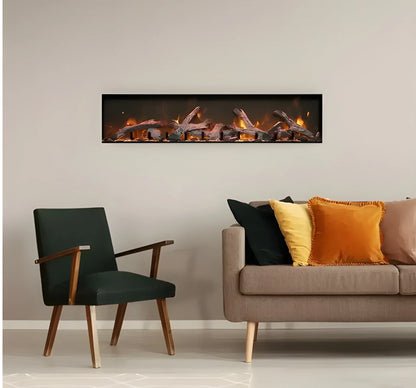 Amantii Panorama Deep & Xtra Tall 40 Inch Built-In Electric Indoor/Outdoor Fireplace