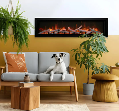 Amantii Panorama Deep & Xtra Tall 40 Inch Built-In Electric Indoor/Outdoor Fireplace