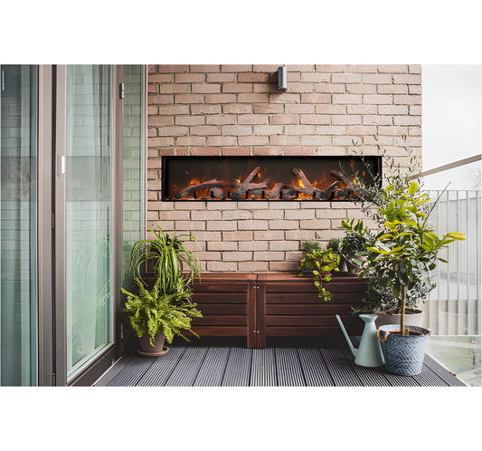 Amantii Panorama Deep & Xtra Tall 40 Inch Built-In Electric Indoor/Outdoor Fireplace