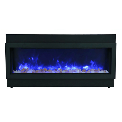 Amantii Panorama Deep Xtra Tall 72" Full View Indoor Outdoor WiFi Enabled Smart Electric Fireplace | BI-72-DEEP-XT