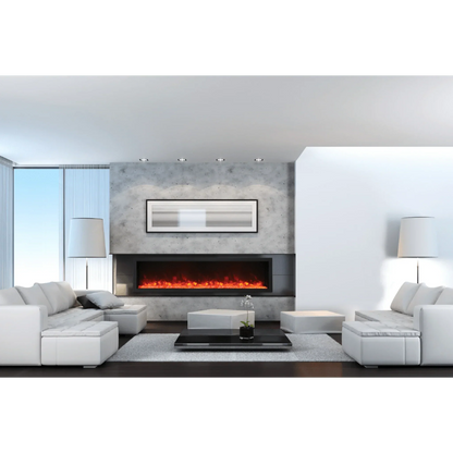 Amantii Panorama Deep Xtra Tall 60" Full View Indoor Outdoor WiFi Enabled Smart Electric Fireplace | BI-60-DEEP-XT