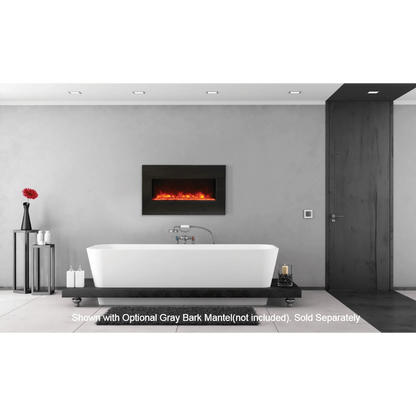 Amantii Panorama Xtraslim 40" Full View Indoor Outdoor WiFi Enabled Electric Fireplace | BI-40-XTRASLIM