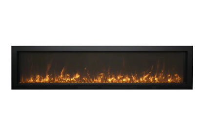 Amantii Panorama Slim 60" Full View Indoor Outdoor WiFi Enabled Smart Electric Fireplace | BI-60-SLIM-OD