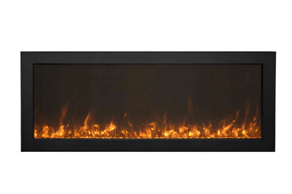 Amantii Panorama Slim 60" Full View Indoor Outdoor WiFi Enabled Smart Electric Fireplace | BI-60-SLIM-OD