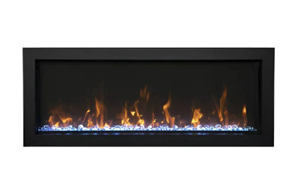 Amantii Panorama Slim 50" Full View Indoor Outdoor WiFi Enabled Smart Electric Fireplace | BI-50-SLIM-OD