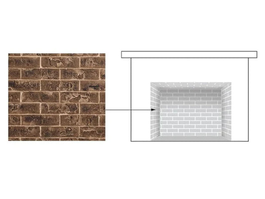 Majestic Tavern Brown Brick Interior Panels for Quartz 32" Gas Fireplace