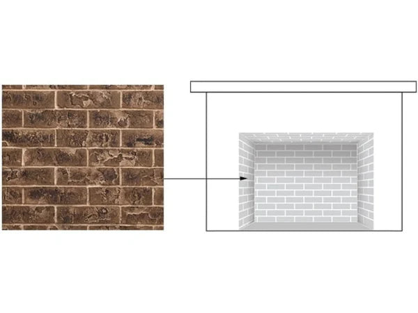 Majestic Tavern Brown Traditional Brick Interior Panels for Marquis II 42" Gas Fireplace