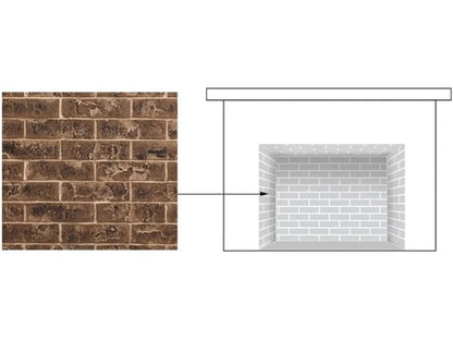 Majestic Tavern Brown Traditional Brick Interior Panels for Marquis II 42" Gas Fireplace