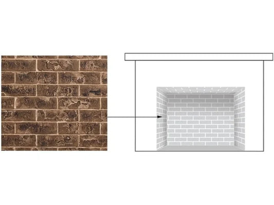 Majestic Tavern Brown Traditional Brick Interior Panels for Marquis II 42" Gas Fireplace