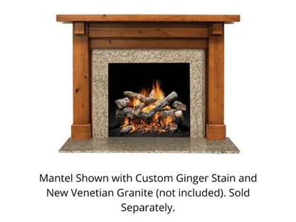 Majestic Battlefield C 53" Distressed Knotty Alder Unfinished Flush Wood Mantel
