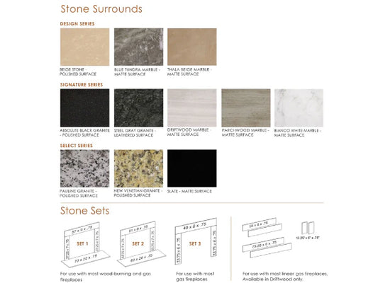 Majestic MBBEEMS1 Design Series Set 1 Beige Stone Surround Order In Multiples of 6