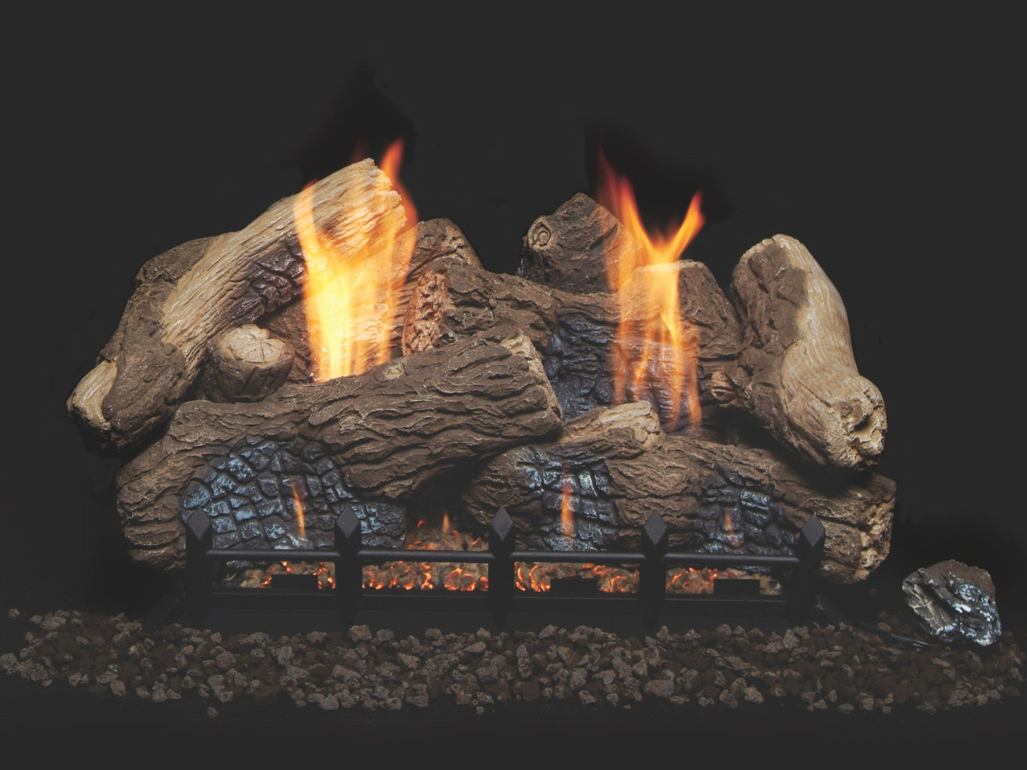 Monessen 24" Berkley Oak 9 pc Fiber Ceramic Log Set