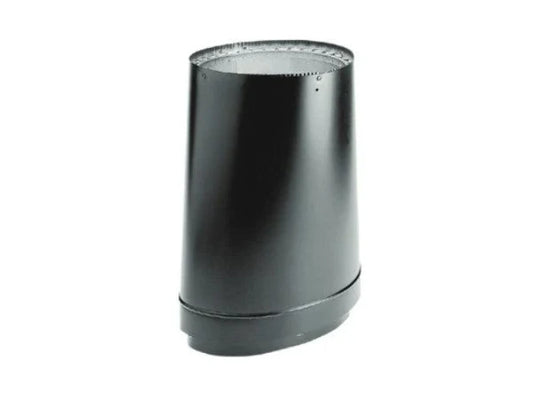 Majestic DVL 8" x 14.5" Black Double Wall Oval-to-Round Adapter