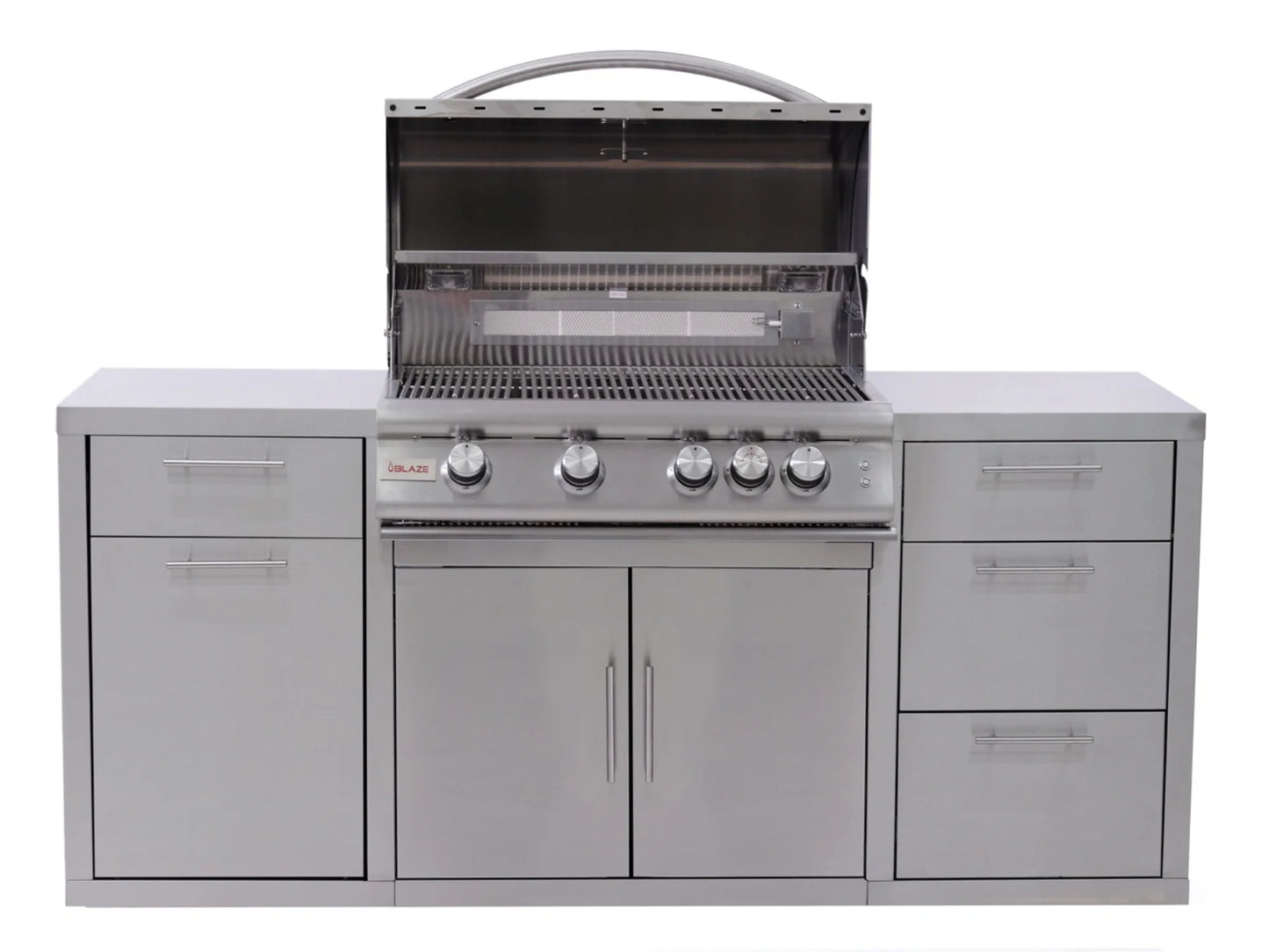 Blaze Stainless Steel Grill Island 6 Ft Compatible with 32" Grill